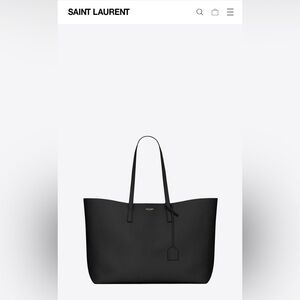 YSL Saint Laurent Shopping Bag East-West Tote in Smooth Leather NEW